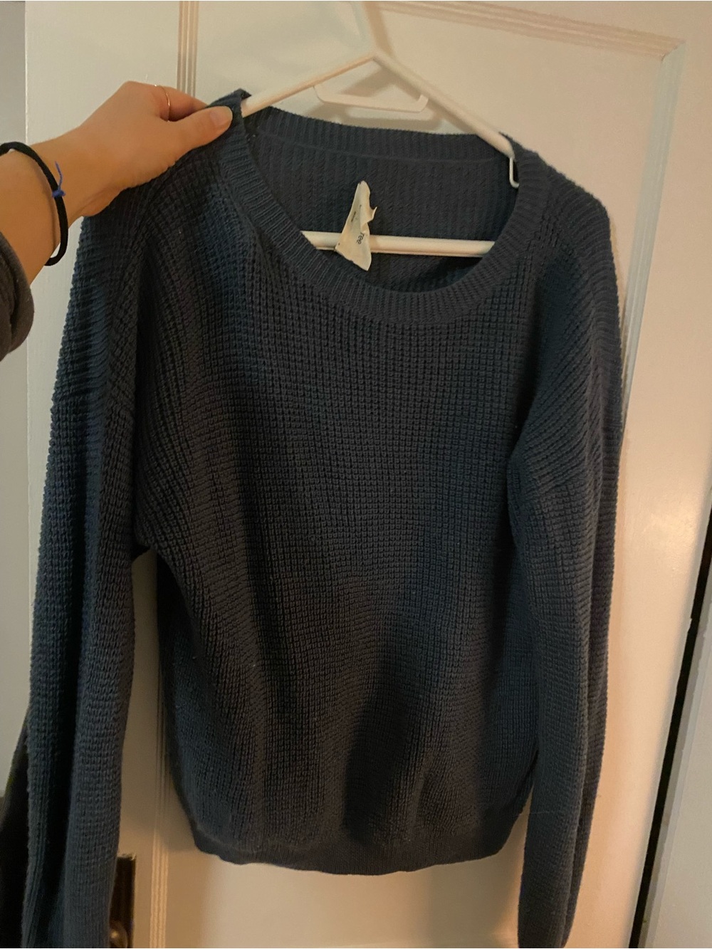 Wilfred Textured Crewneck Sweater in Navy